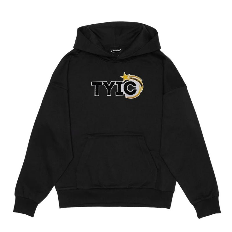 TYIC PATCH HOODIE - BLACK