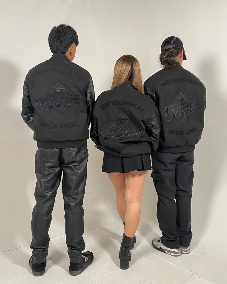 Midnight Black TYIC Varsity Jacket *FREE SHIPPING*