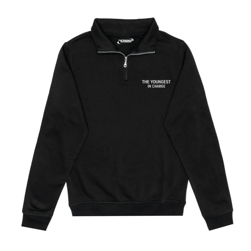 TYIC ESSENTIALS QUARTER ZIP - BLACK