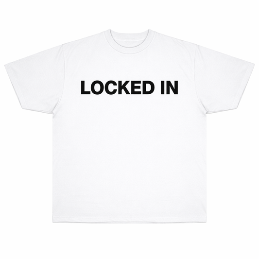 Locked In White Tee